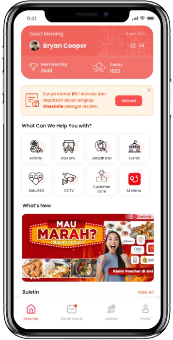 OneSmile app by Sinarmas Land