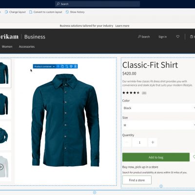 Dynamics 365 Commerce user interface