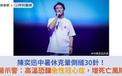 陳奕迅中暑休克暈倒縫30針！醫示警：高溫恐釀急性冠心症，增死亡風險