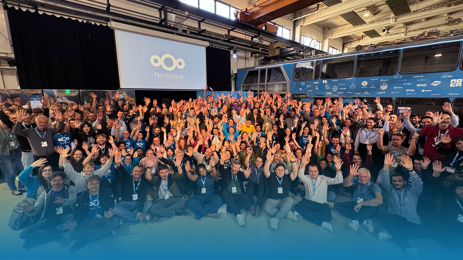 Nextcloud Community Conference 2024 group photo with overlay