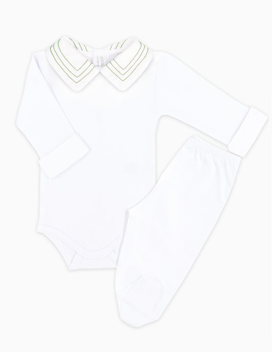 Body Bordado 3 Listras Verde - Nina & Maria Baby Store 2048