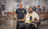 From left: Brian Axelrod and Eric LeGrand, co-founders of Eric LeGrand Bourbon, visit the sites in Kentucky where their product is distilled and bottled.