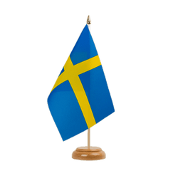 Sweden Table Flag 6x9", wooden