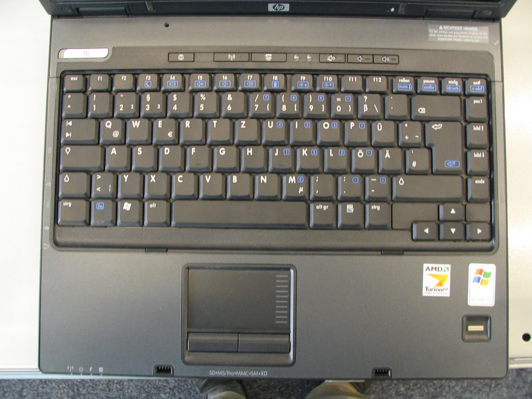 HP Keyboard Layout Diagram