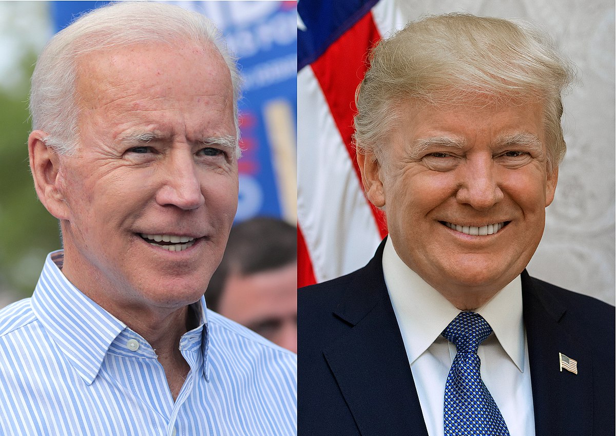 Biden (left) Trump (right)