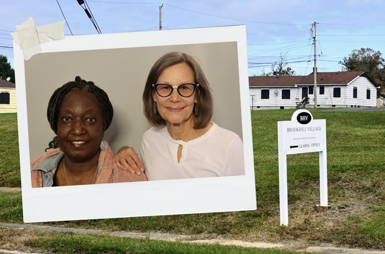 Debbie Williams, left, and Lisa Howell met while working on a community resource center for Brookhill Village in Charlotte. Through their work, they became friends.