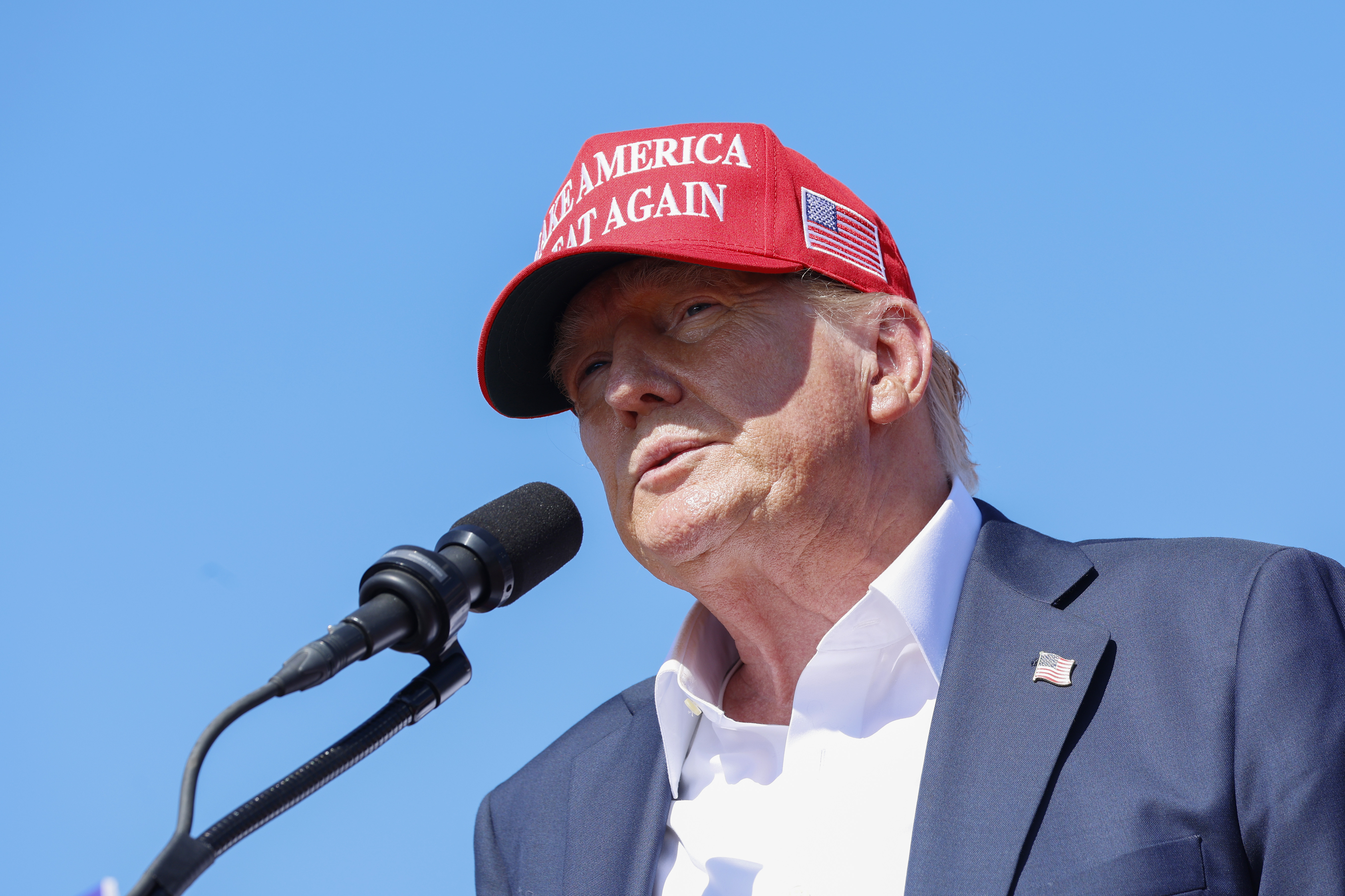 Former U.S. President Donald Trump speaks during a rally at Greenbrier Farms on June 28 in Chesapeake, Va. The judge in the classified documents case against him has paused some deadlines.