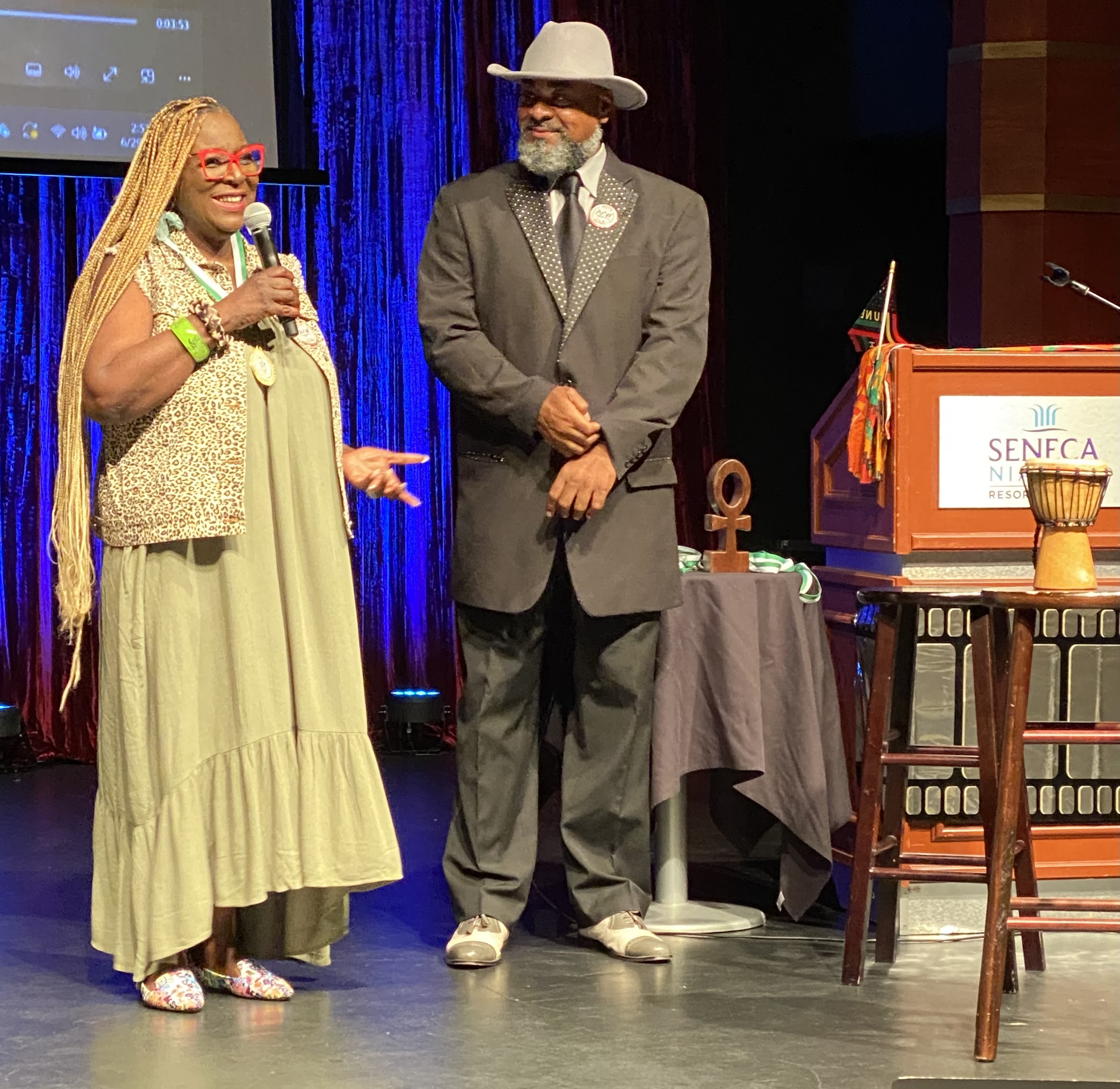 Dewitt Lee (left) during the Niagara Falls Juneteenth Film Festival