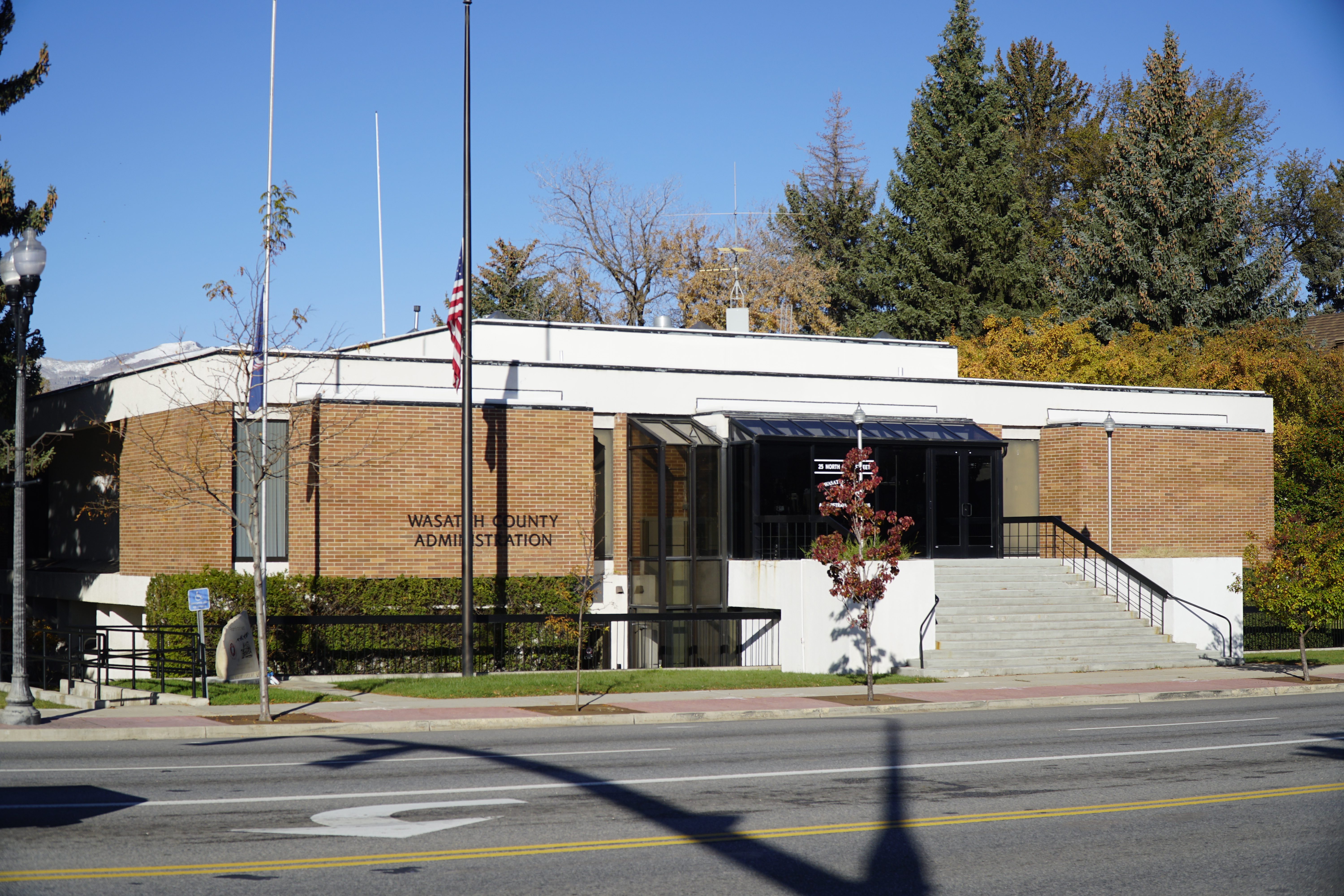 The Wasatch County Council chambers are in the Wasatch County Administration Building at 25 North Main Street in Heber City.