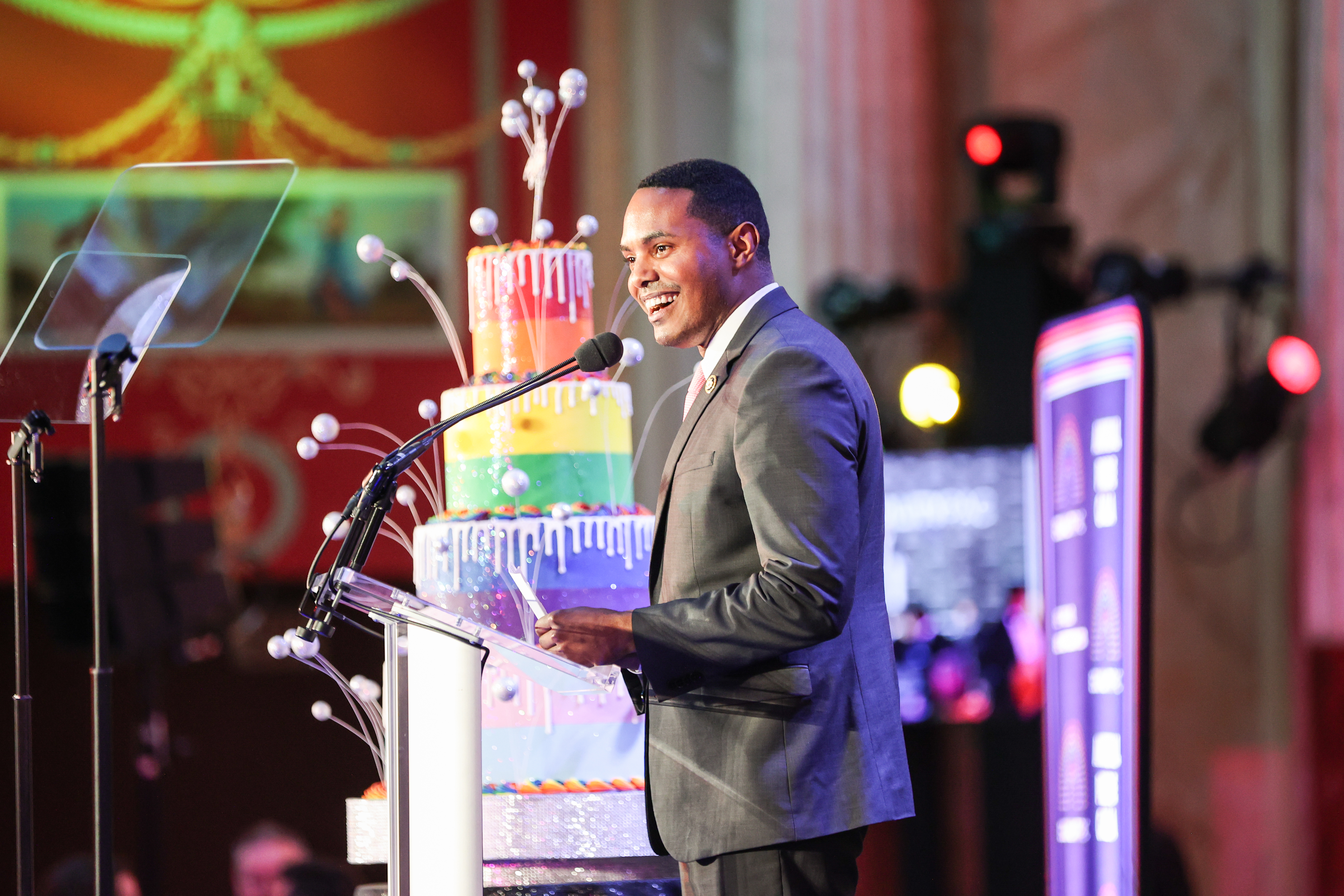 New York Rep. Ritchie Torres, seen here at Equality PAC’s National Pride Gala on June 13 at Union Station in Washington, D.C., is working to increase LGBTQ representation in Congress. 