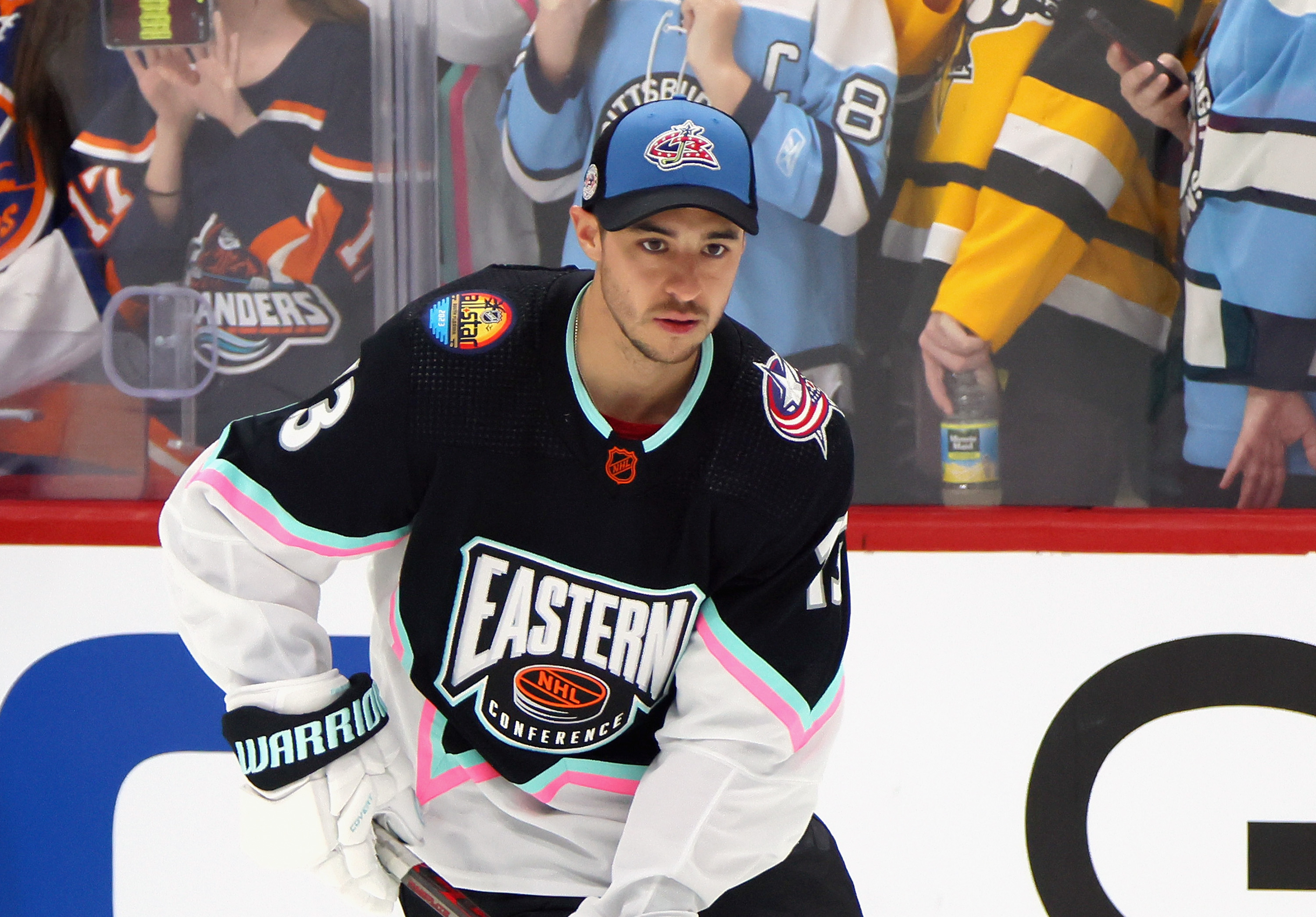 Johnny Gaudreau, seen here skating in warmups before last year's NHL All-Star Game.