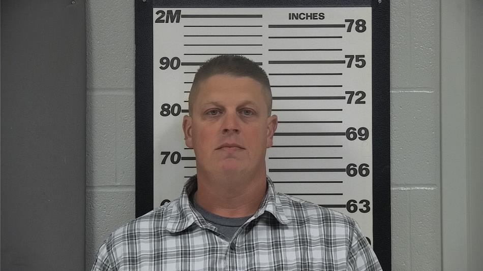 A mug shot of former Kansas City Police officer Eric DeValkenaere, who was booked at the Platte County Detention Center on Oct. 17, 2023, after losing his appeal.