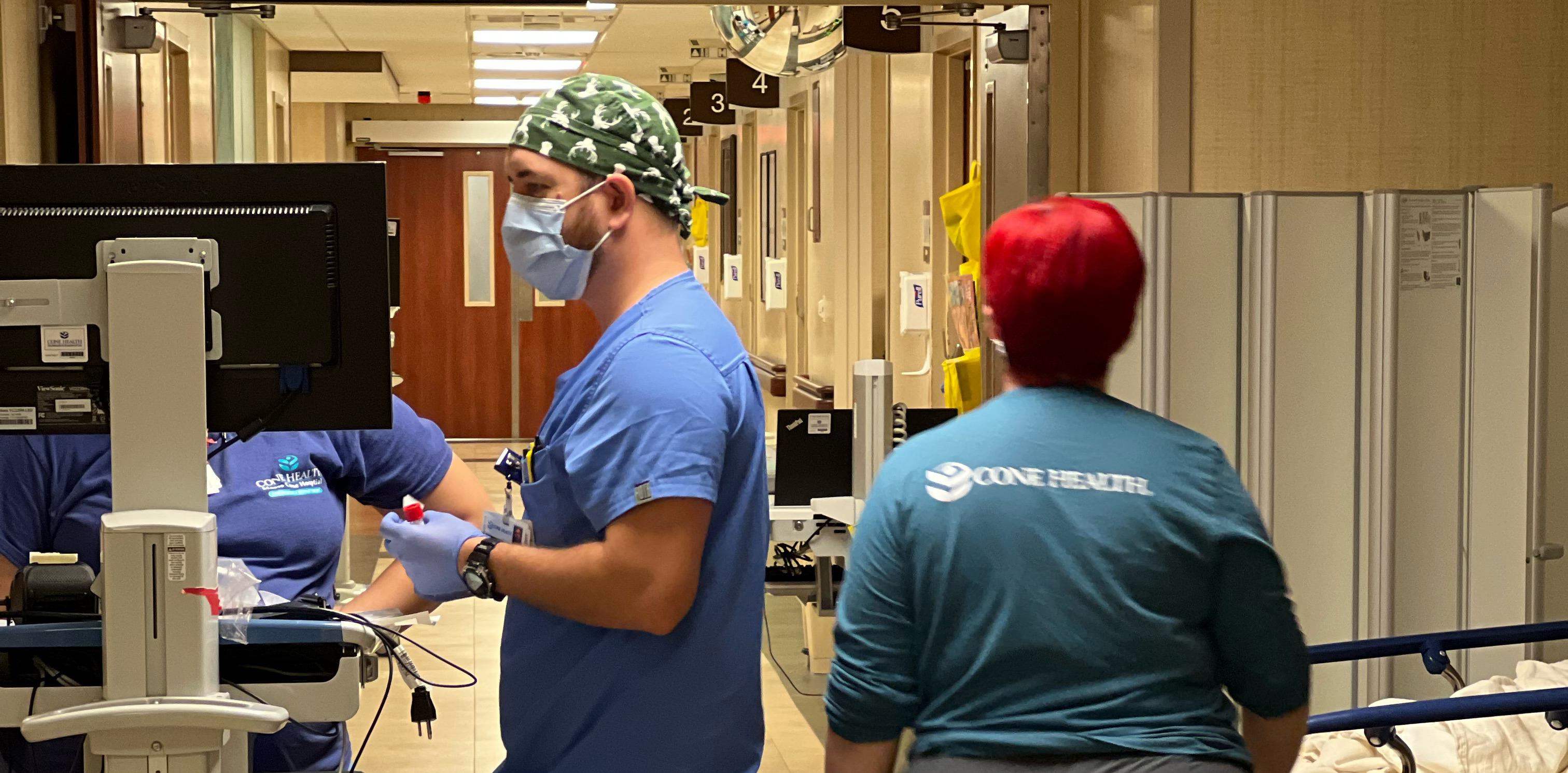 Inside Moses Cone Health emergency room.