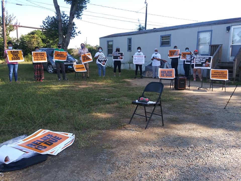 Tenant activists protested at Nichole Cureton's home 