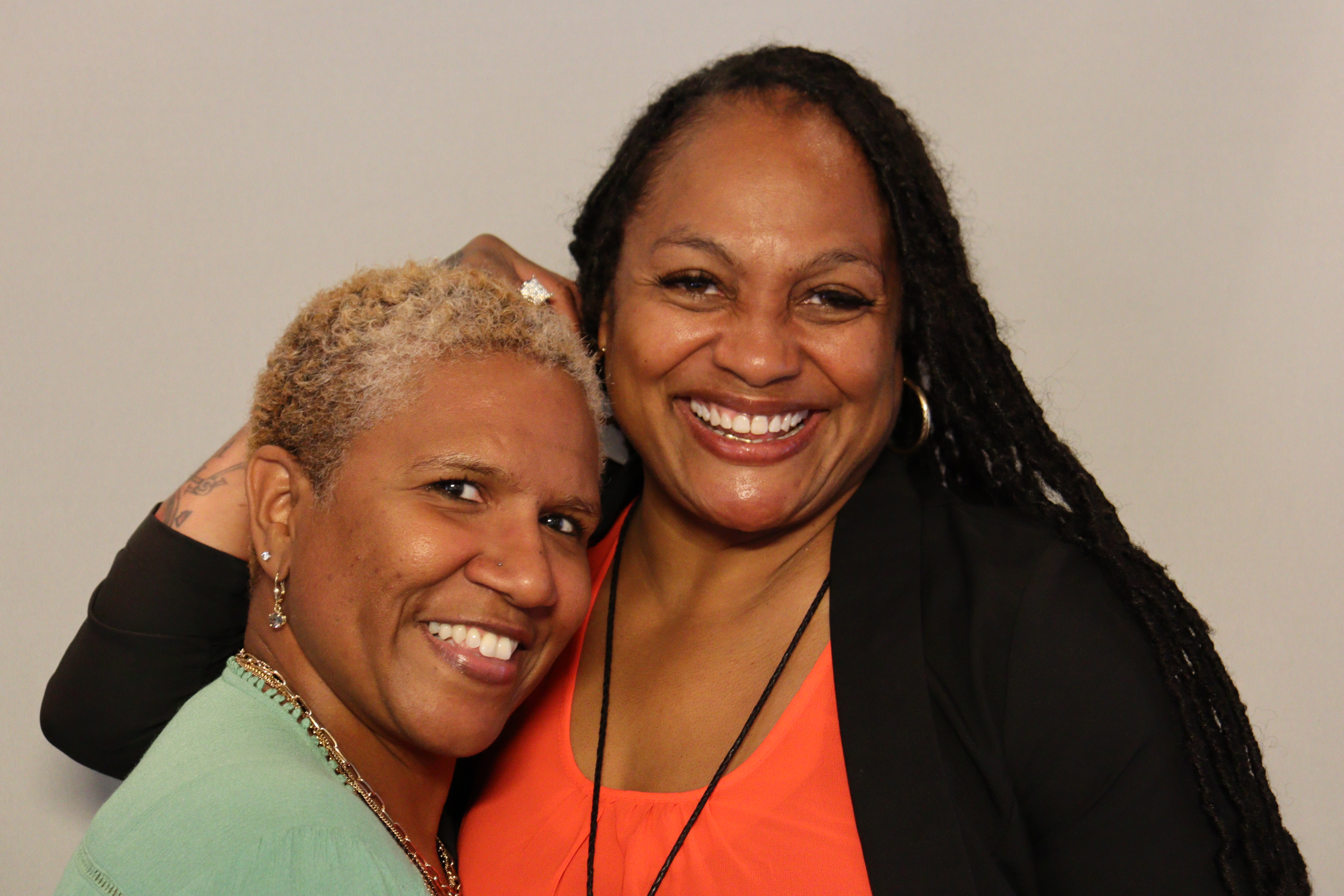 Camile Stephens, left, and Meko McCarthy became friends and community activists after the deaths of their sons.