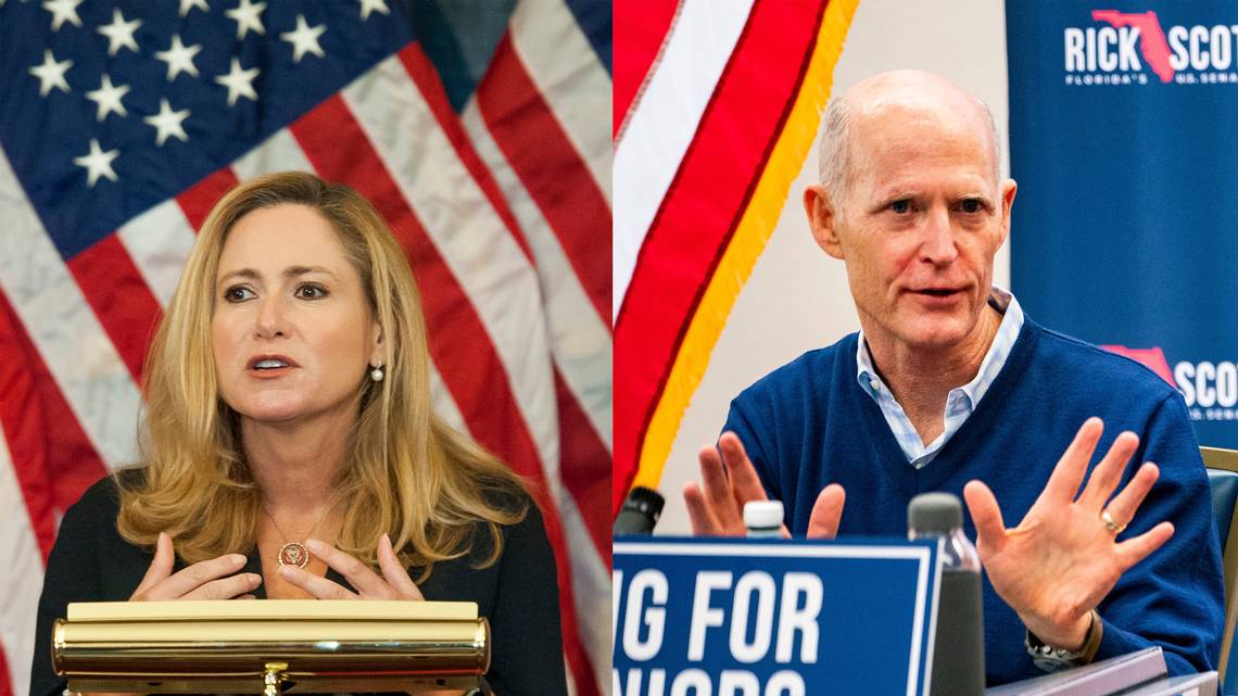 Democratic U.S. Senate candidate Debbie Mucarsel-Powell is challenging incumbent Republican Sen. Rick Scott in November 2024.