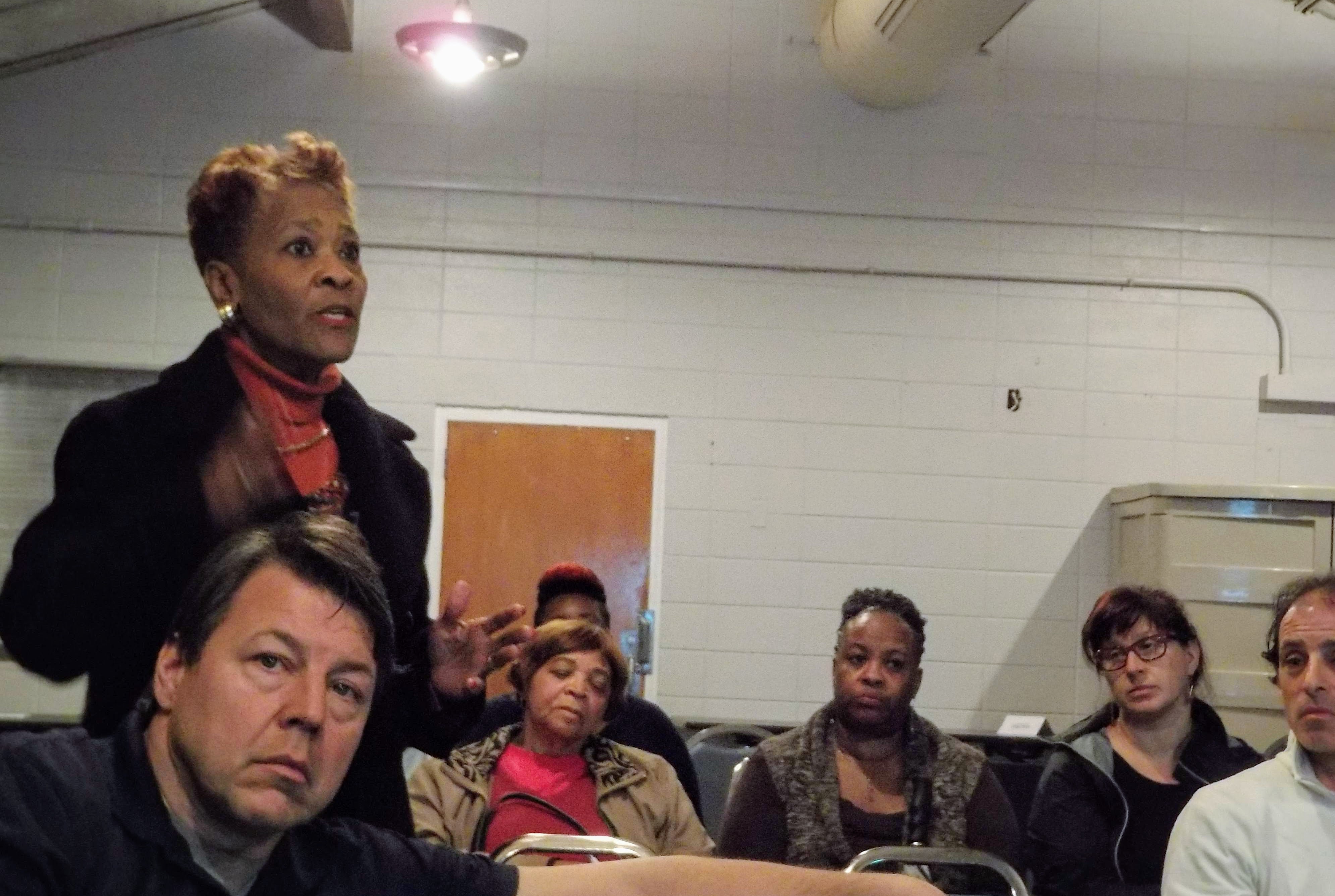 Ruby Houston, who lives across the street from the former Carolina Asbestos mill in Davidson, spoke at a community meeting in January 2020.