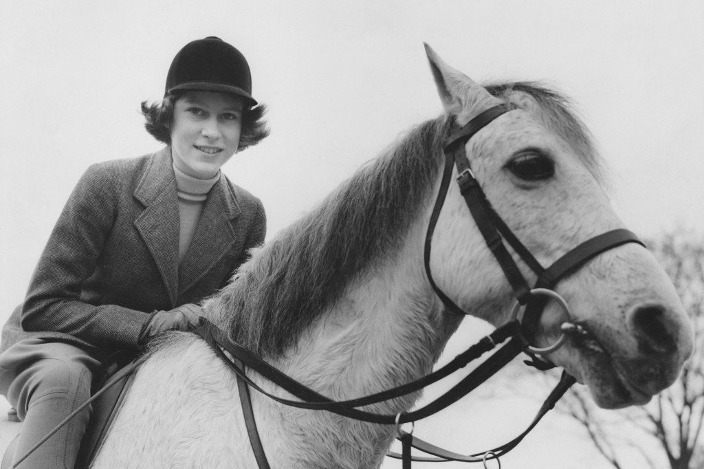 April 1940: Princess Elizabeth out riding at the Royal Lodge, Windsor.