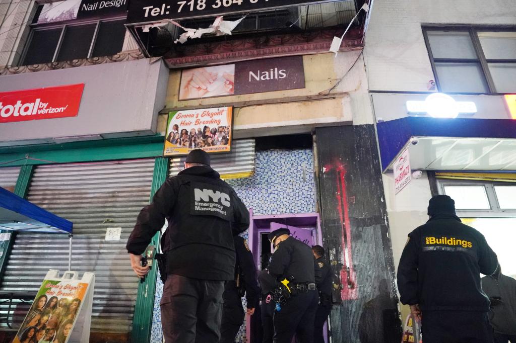 City officials enter building in the Bronx. 