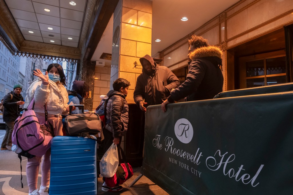 Families travel to the Roosevelt Hotel to reapply 