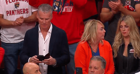 The McDavid family attended Monday's game.