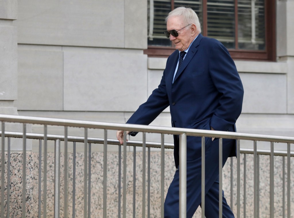 Dallas Cowboys owner Jerry Jones arrives at the federal courthouse in Texarkana, Texas, Monday, July 22, 2024. 