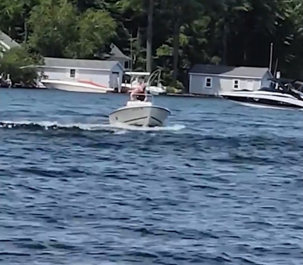 A sailboat instructor was teaching lessons to kids from the vessel when one of his students sailboats tipped over, hit the throttle and knocked him off the boat.