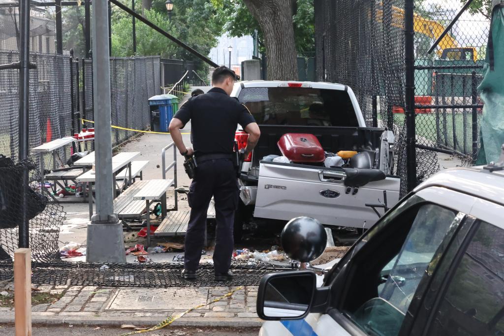 A driver was taken into custody after allegedly mowing down seven pedestrians — killing one — in New York, law enforcements said Thursday night.