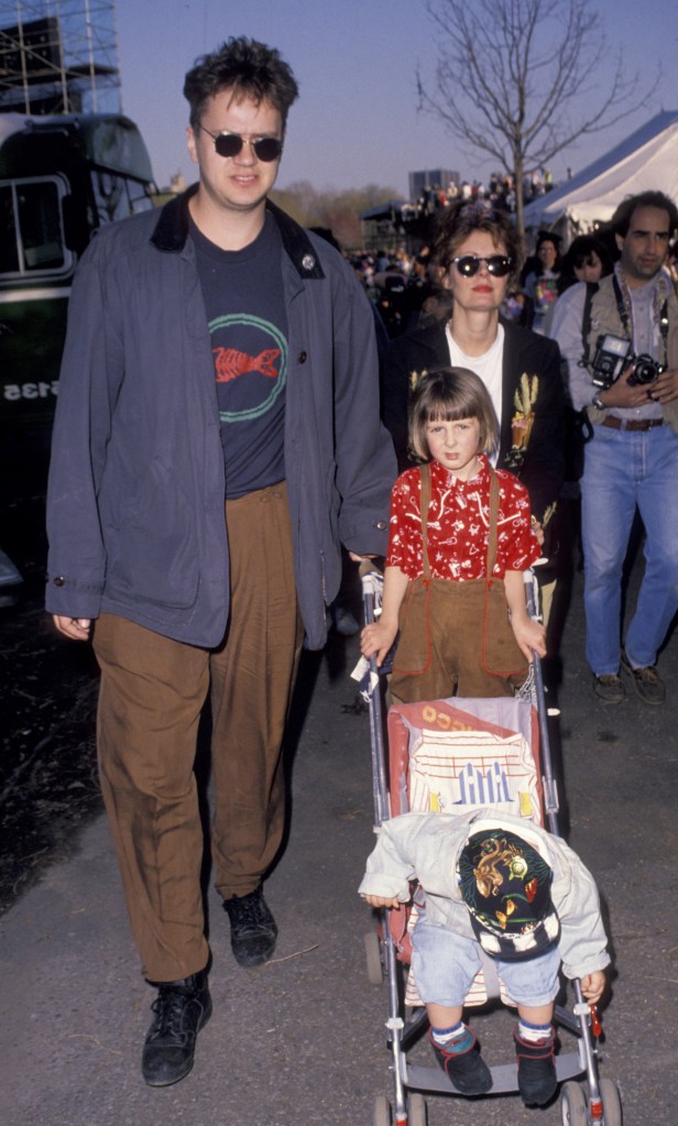 Tim Robbins, Susan Sarandon, Eva Amurri, and Jack Robbins in 1990