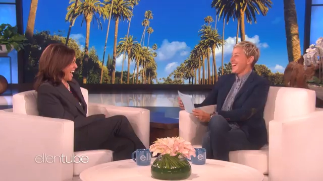 Kamala Harris and Ellen DeGeneres