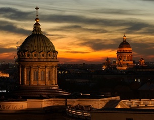 Sonnenuntergang in St. Petersburg/Leningrad