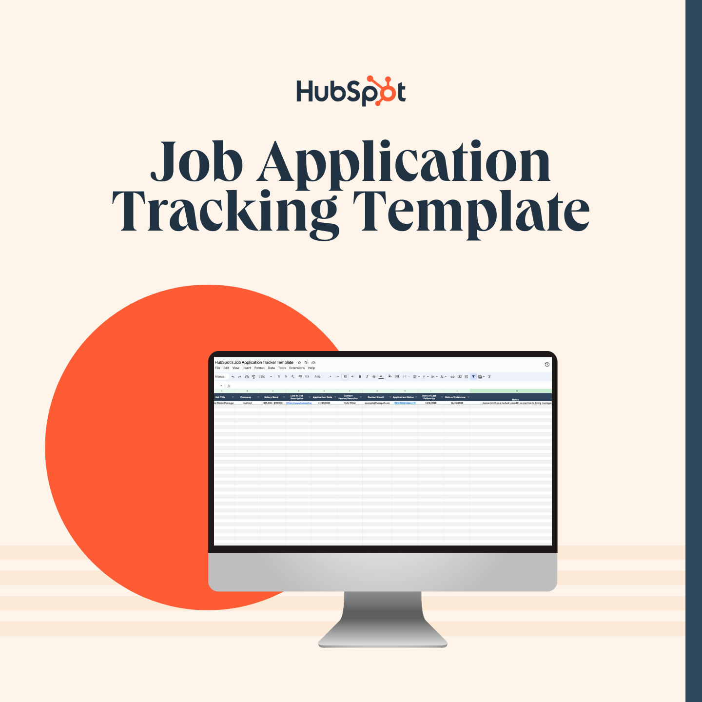 Job Application Tracking Template