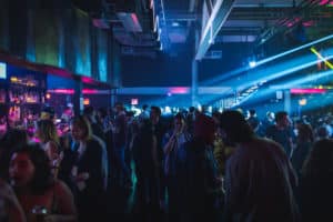 People dancing at Elsewhere in Brooklyn, NY