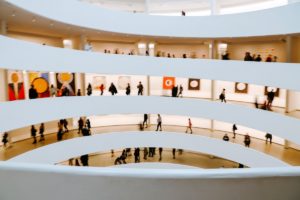 Interior view of the Guggenheim museum in NYC