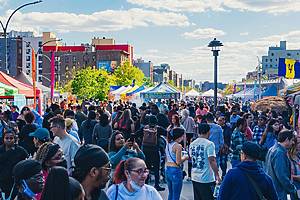 Crowd at the Bronx Night Market