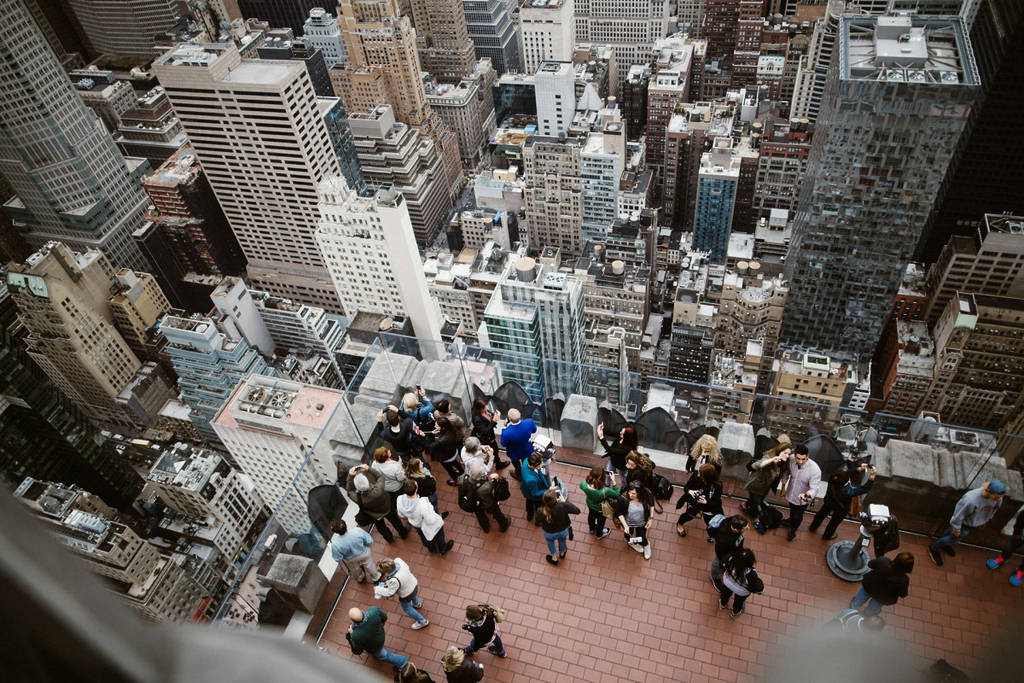 The observation deck at Top of the Rock