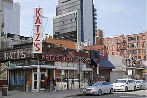 Exterior of Katz's Deli on the LES