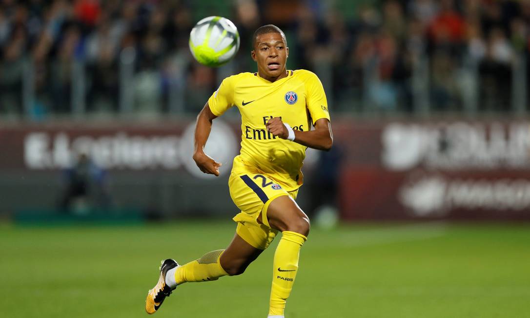 O francês Kylian Mbappe do Paris Saint-Germain Foto: GONZALO FUENTES / Reuters