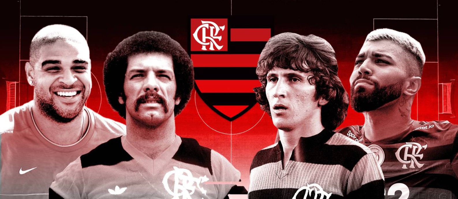 Top-30: os maiores ídolos da história do Flamengo Foto: Editoria de Arte