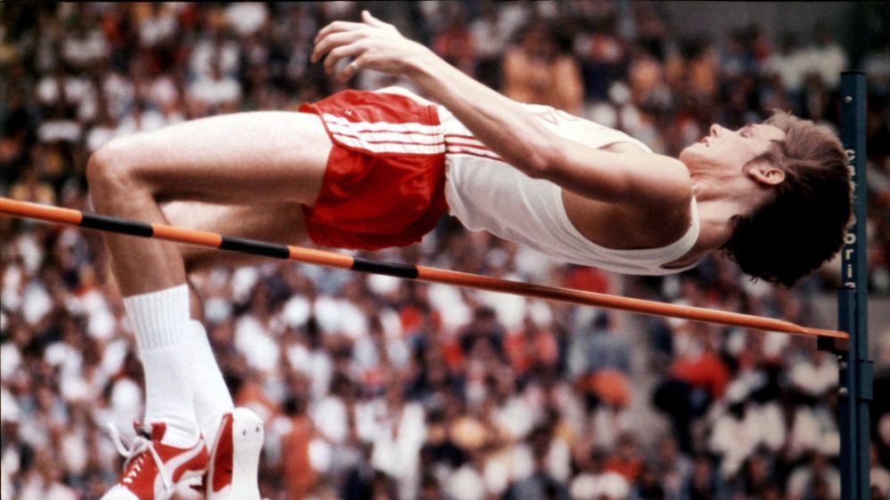 Joy over the pole in high jump