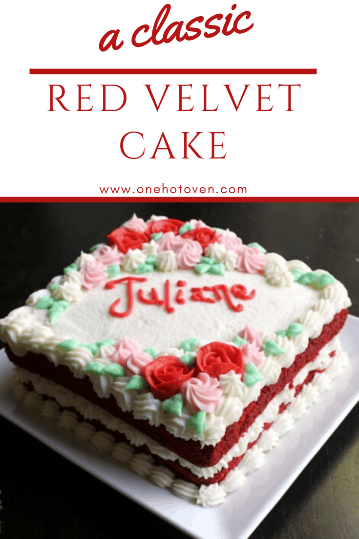 Red Velvet Cake With Butter Roux Frosting One Hot Oven I've seen some recipes that also include an outrageous amount of. red velvet cake with butter roux