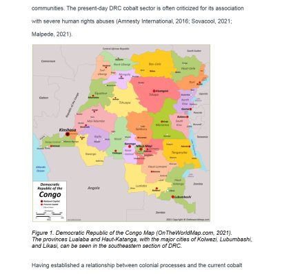 Our Map of Democratic Republic of the Congo on the Johns Hopkins University website