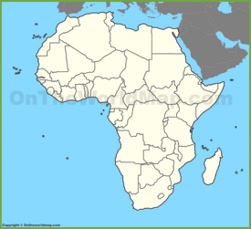 Blank map of Africa