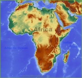 Physical map of Africa