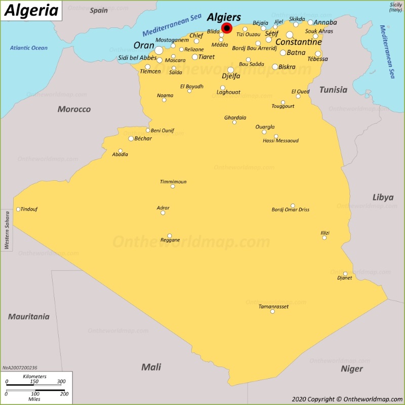 Map of Algeria