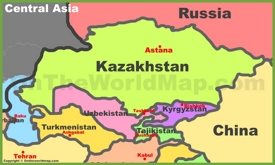 Map of Central Asia