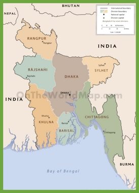 Bangladesh political map