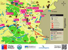 Tourist Map of Surroundings of Coyhaique