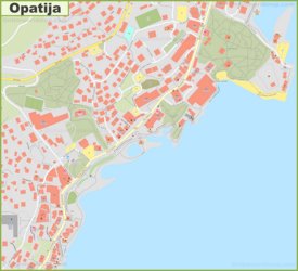 Opatija town center map