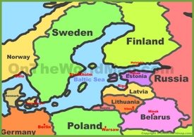 Baltic states map